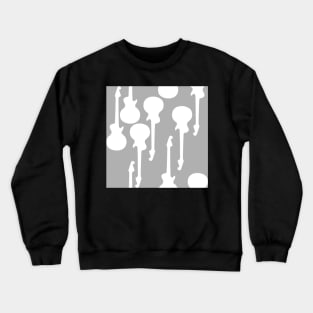 White and Grey Guitars Crewneck Sweatshirt